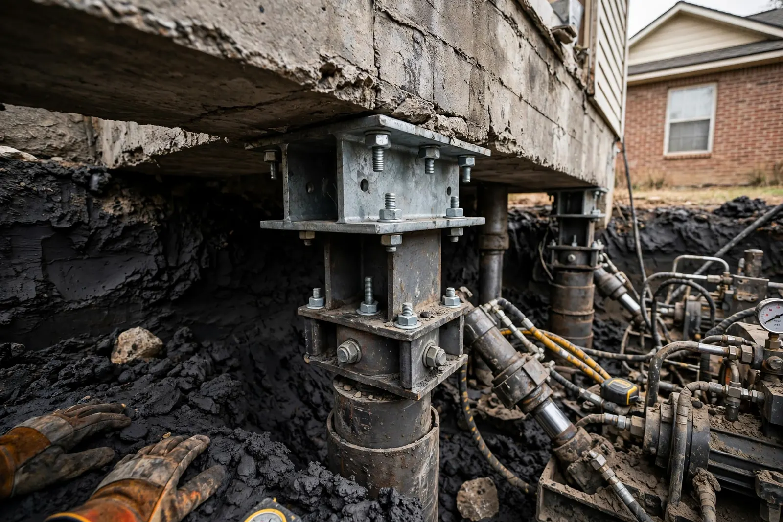 Foundation Repair work by Ironroot in Burleson, Texas